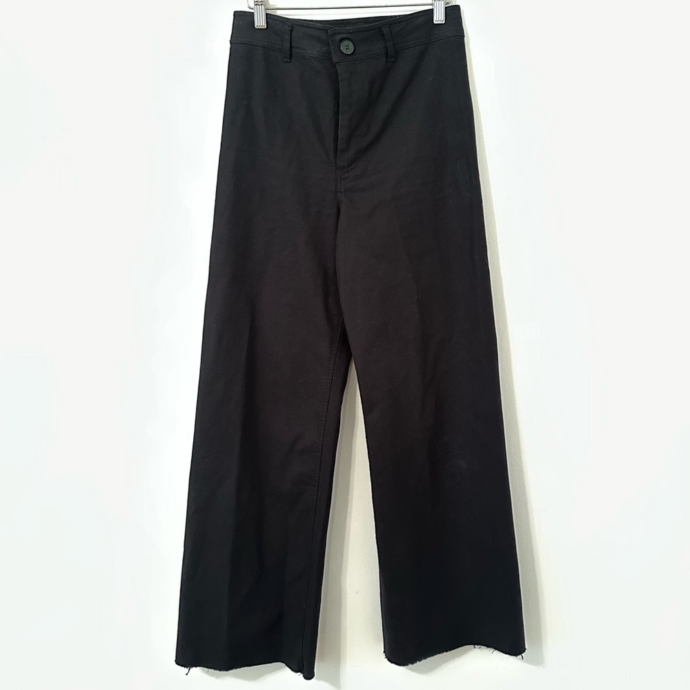 Z Supply Rilynn Twill Black Wide-Leg Pants